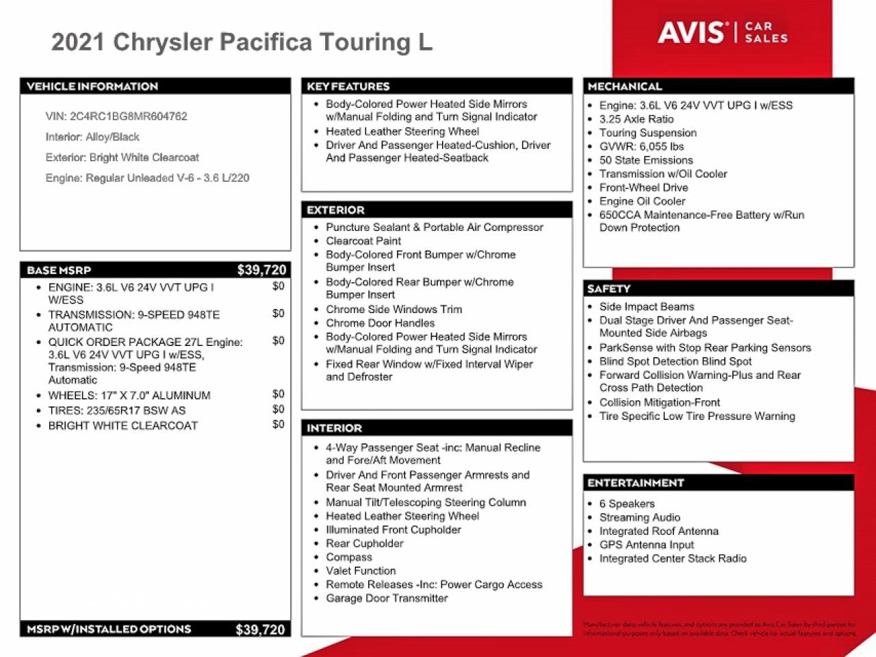 Chrysler Pacifica 2021