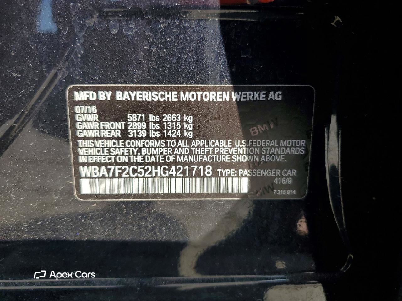 BMW Series 7 2017