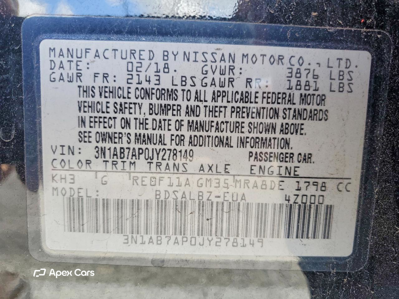 Nissan Sentra 2018