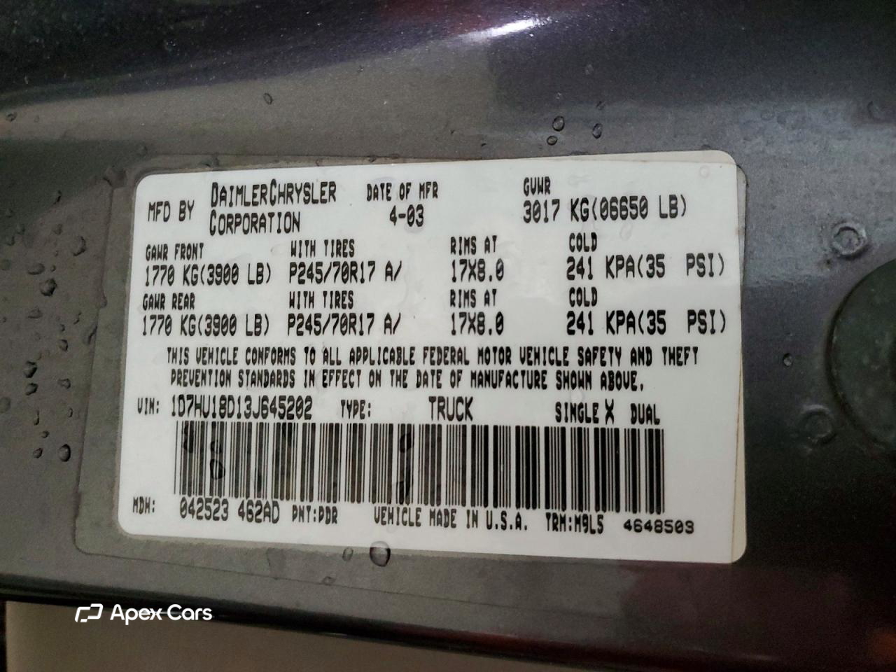 Dodge RAM 2003