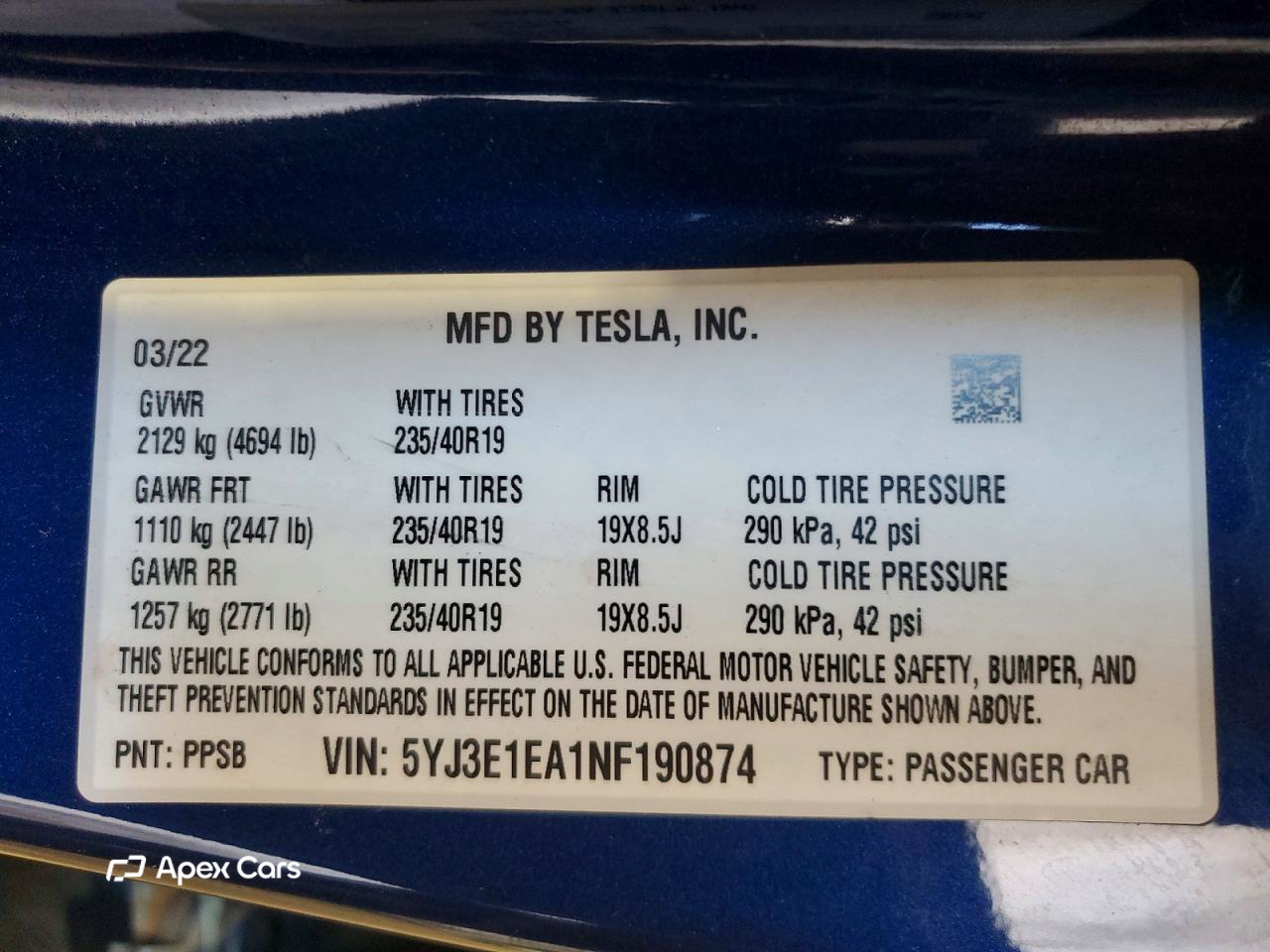 Tesla Model 3 2022
