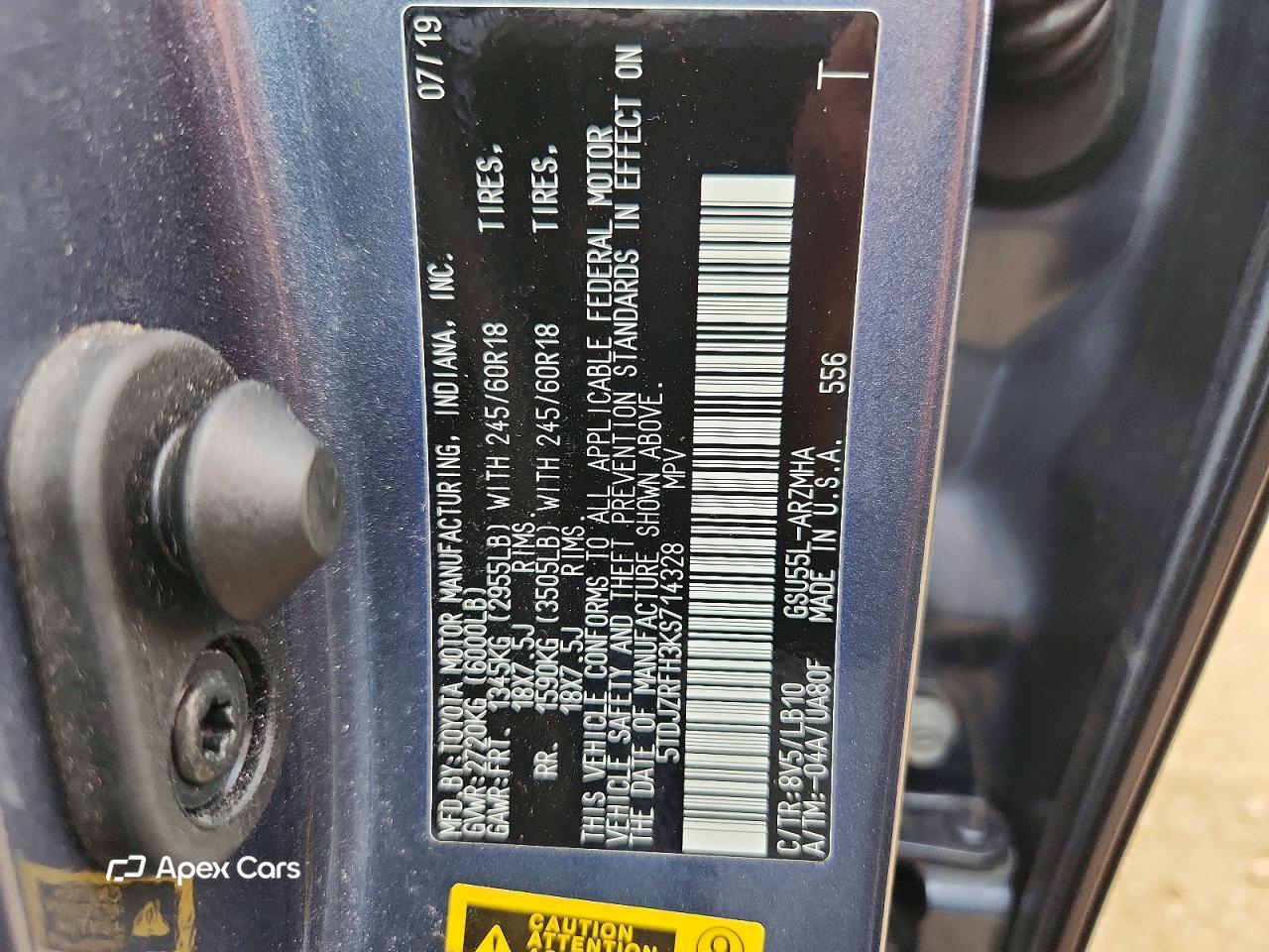 Toyota Highlander 2019