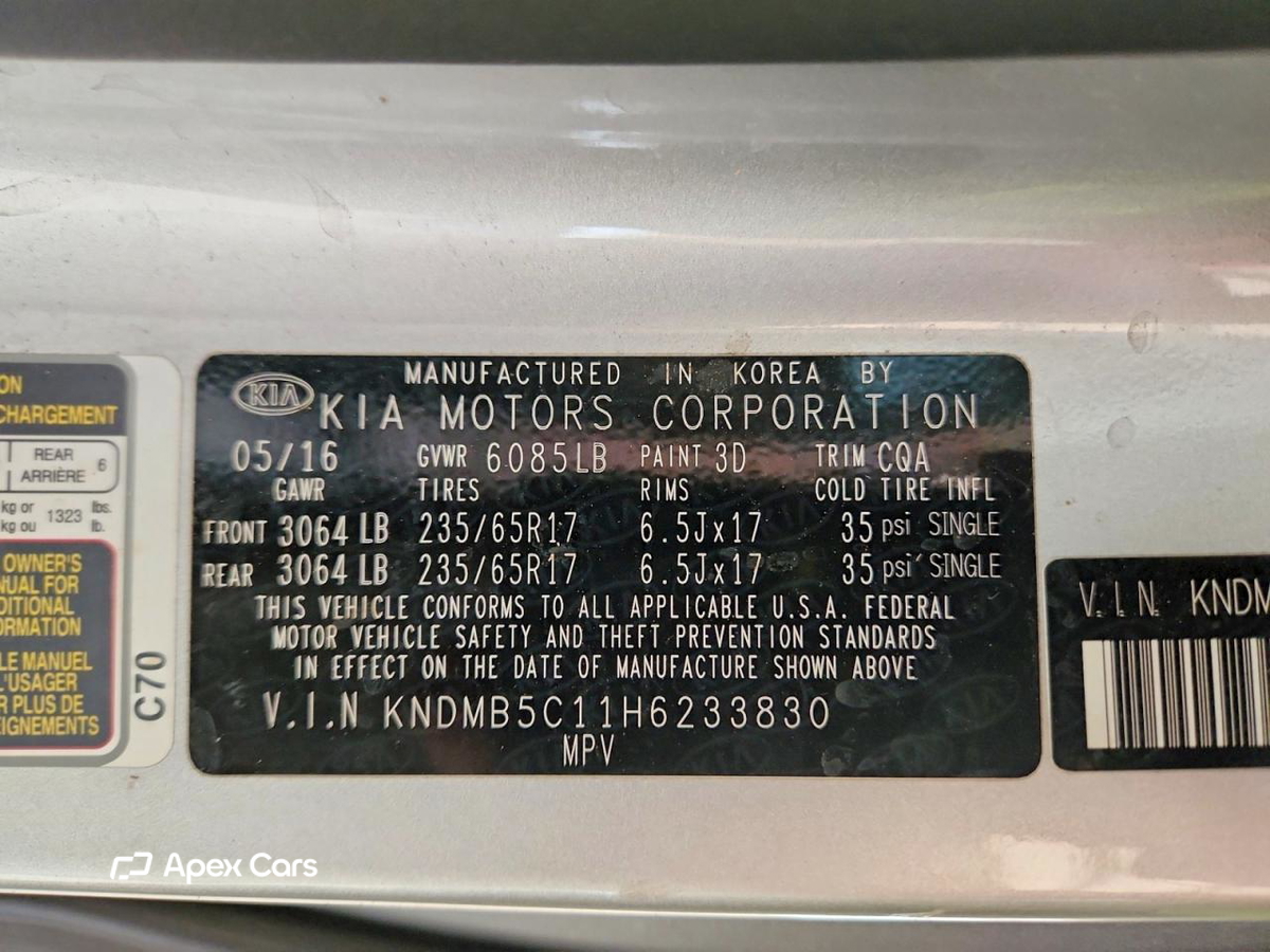 Kia Sedona 2017