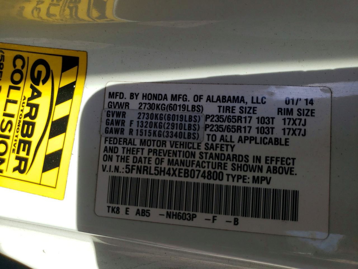Honda Odyssey 2014