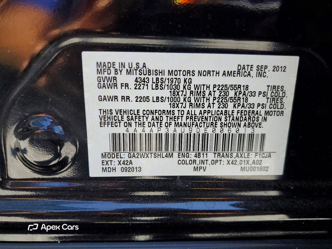 Mitsubishi Outlander 2013