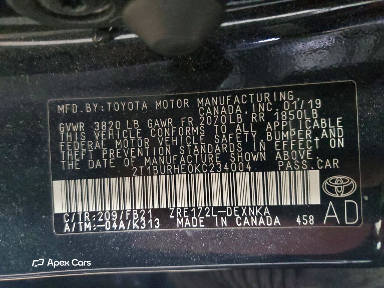 Toyota Corolla 2019