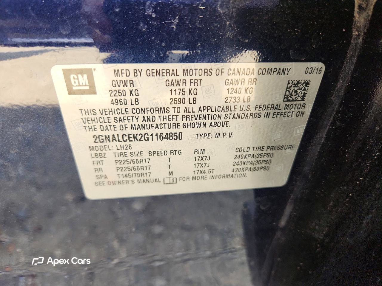 Chevrolet Equinox 2016