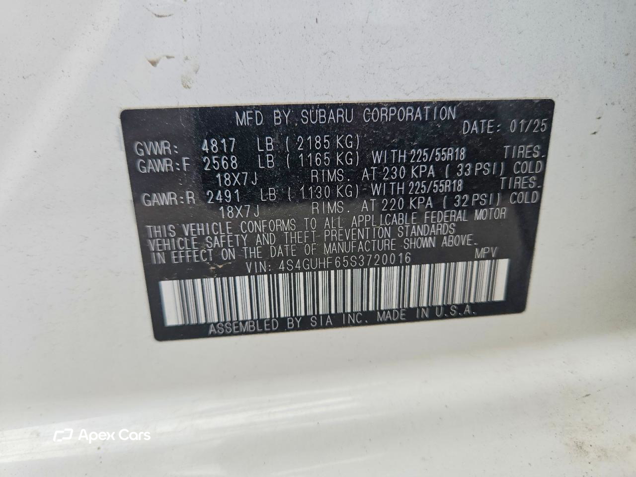 Subaru XV 2025