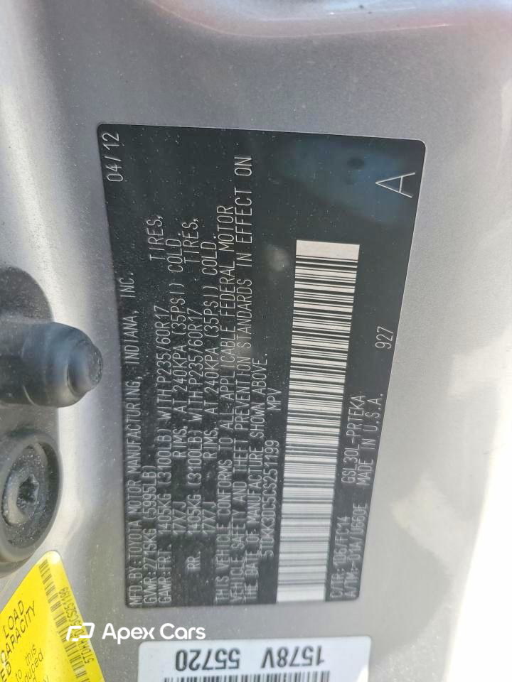 Toyota Sienna 2012