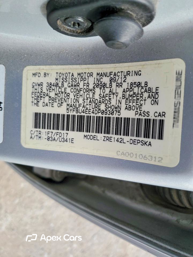 Toyota Corolla 2013