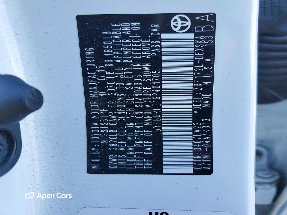 Toyota Corolla 2016