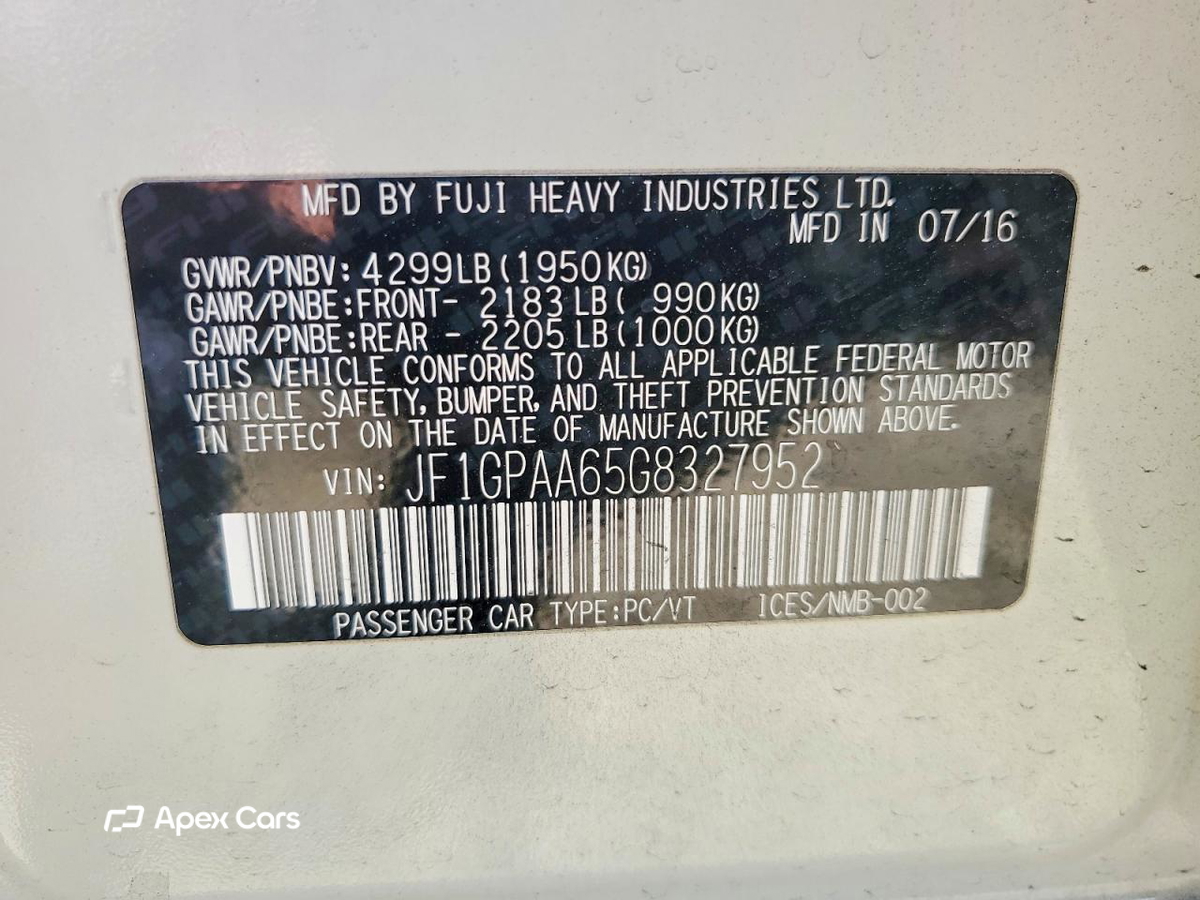 Subaru Impreza 2016