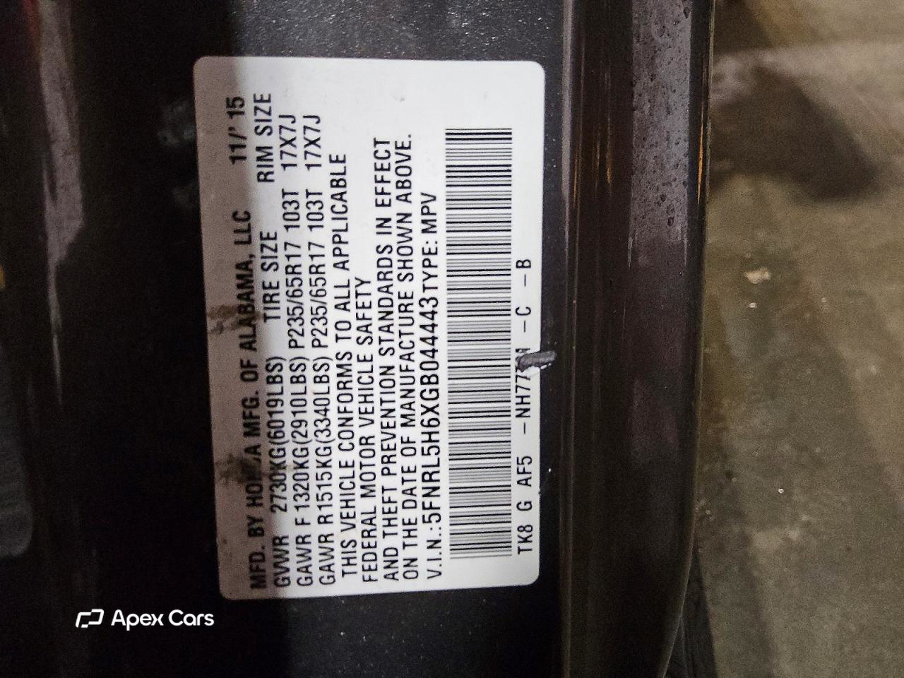 Honda Odyssey 2016