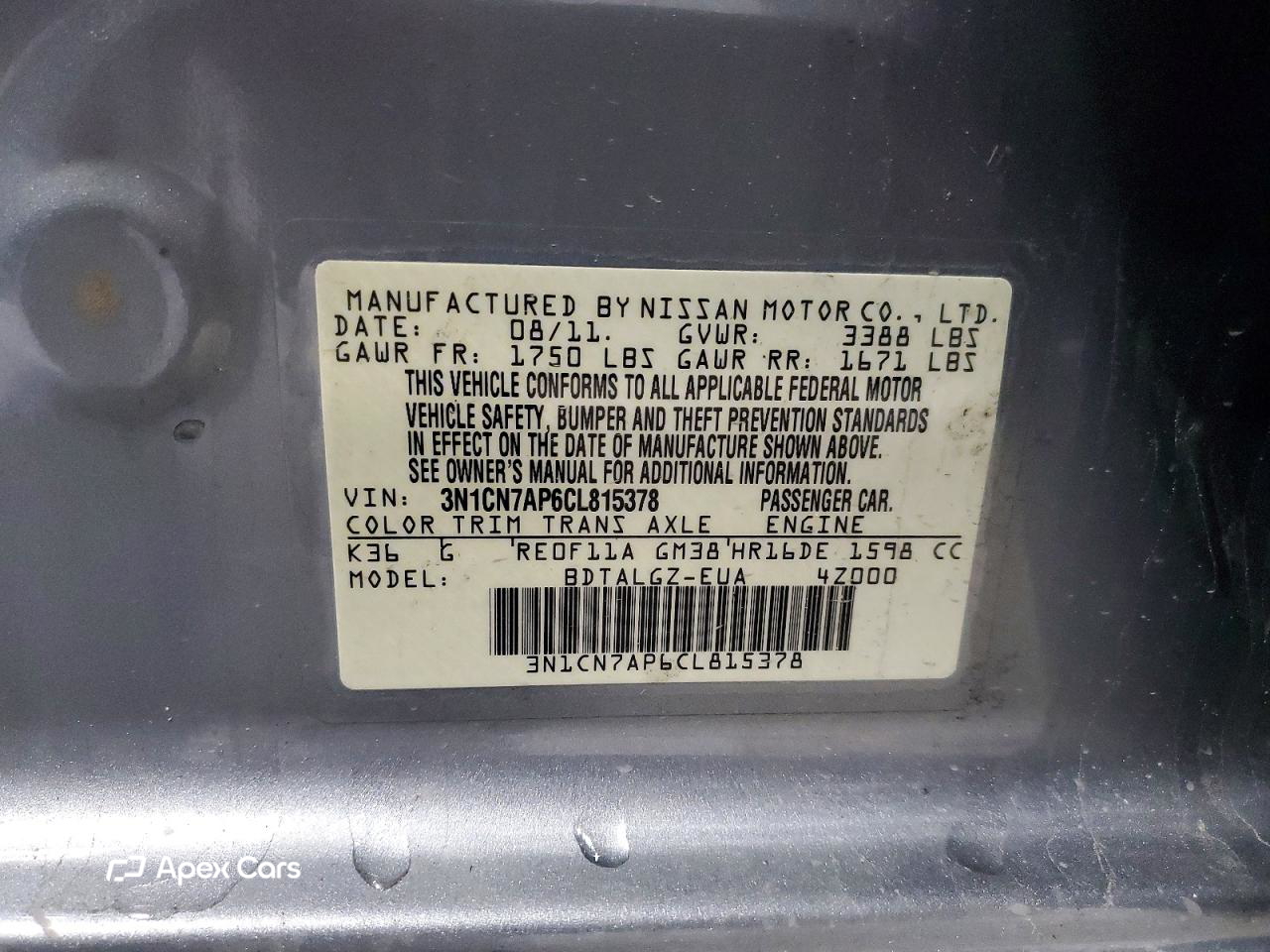 Nissan Versa 2012