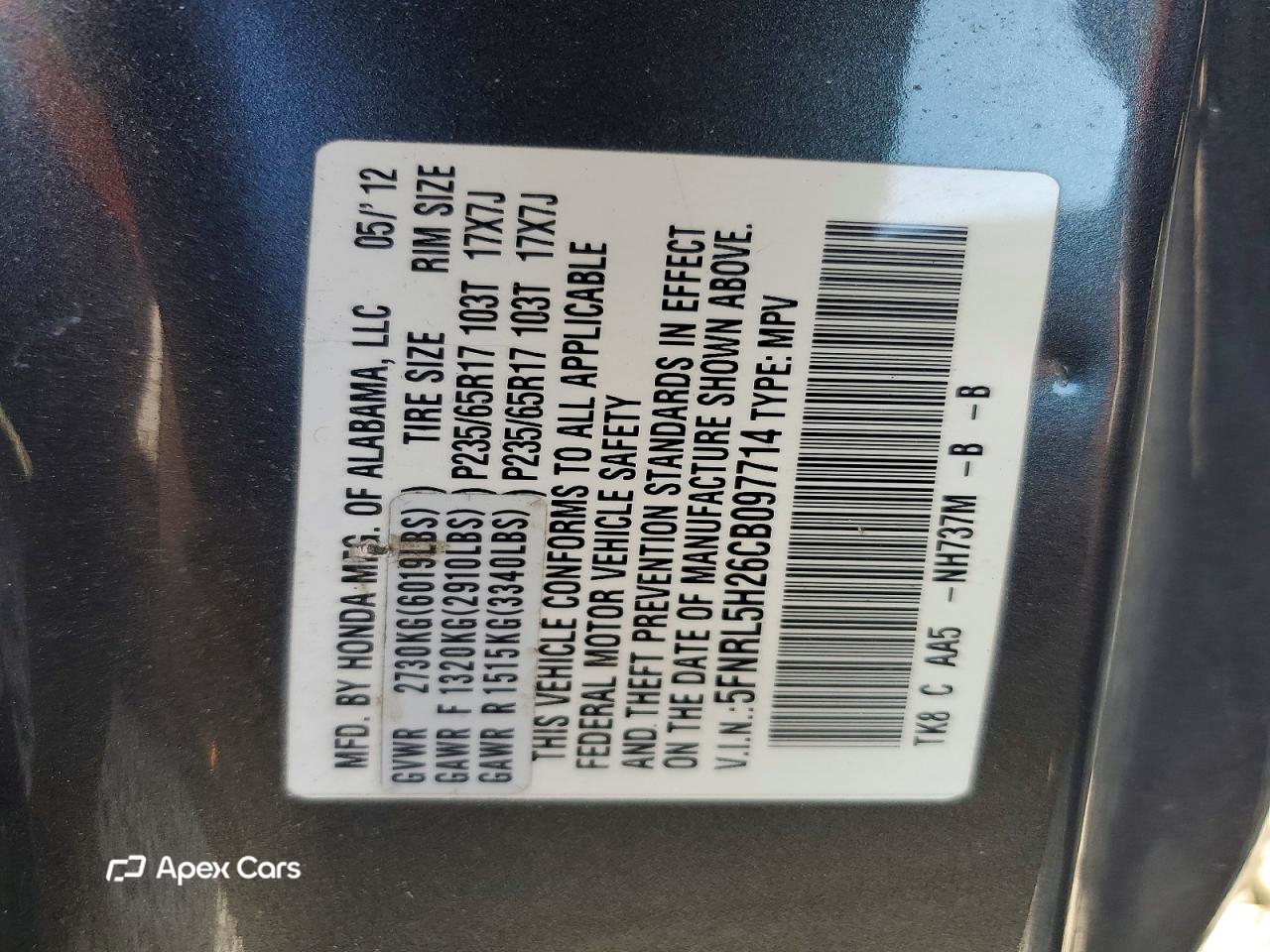 Honda Odyssey 2012