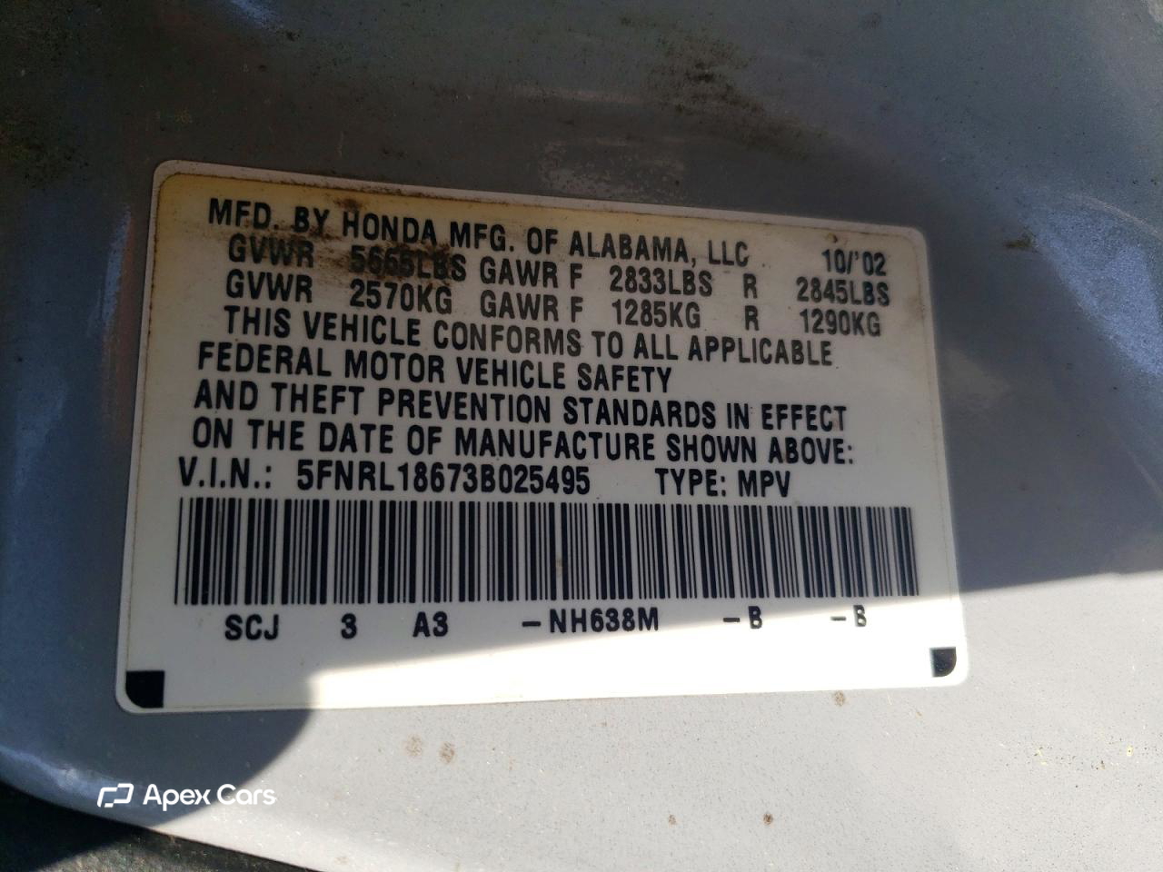 Honda Odyssey 2003