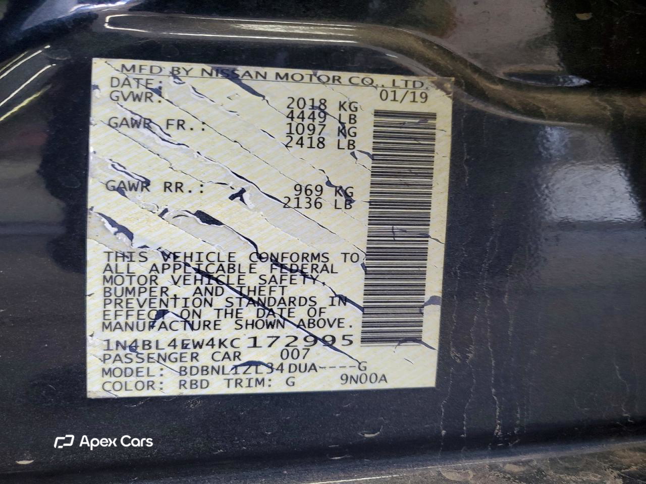 Nissan Altima 2019