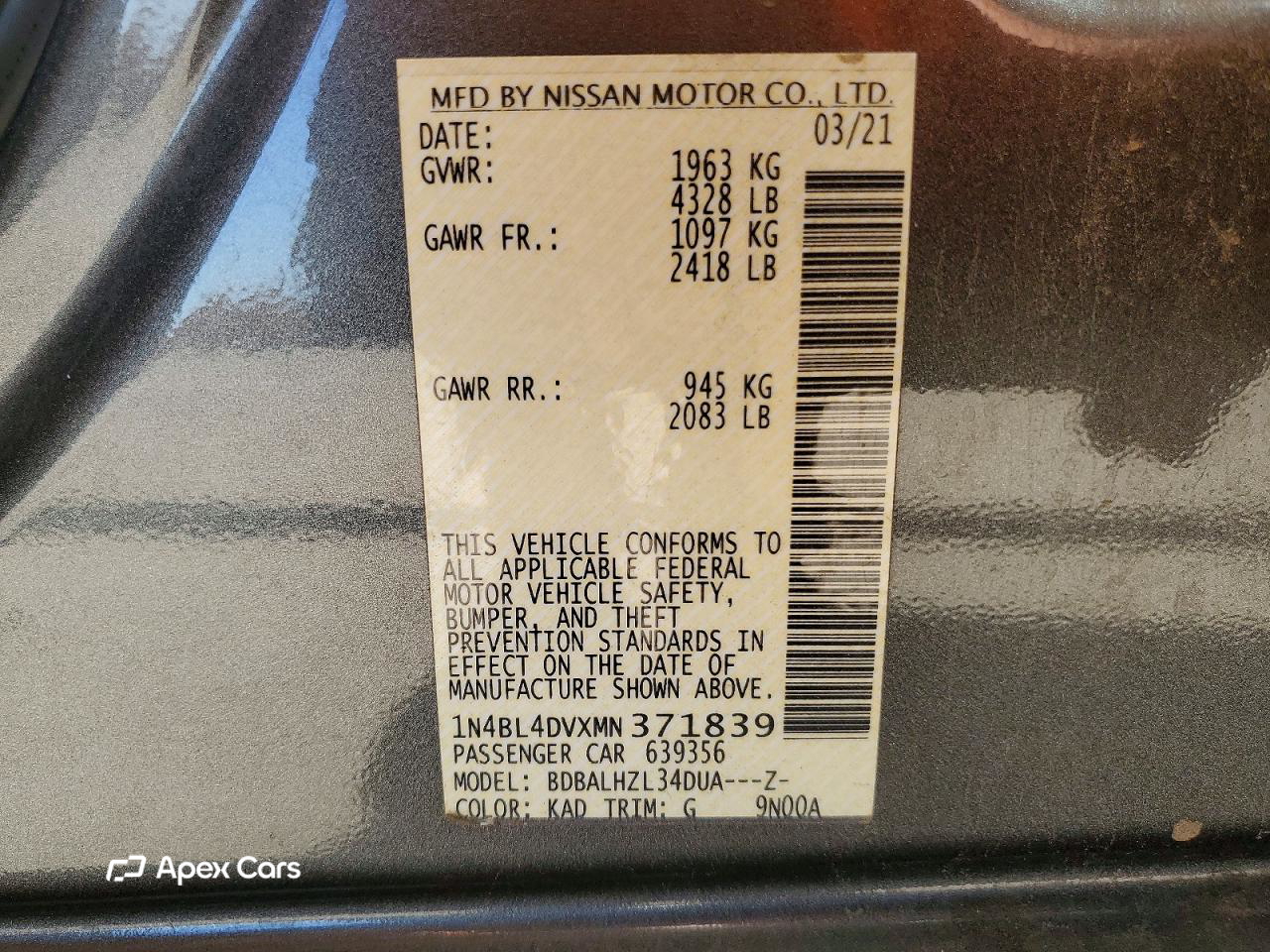 Nissan Altima 2021