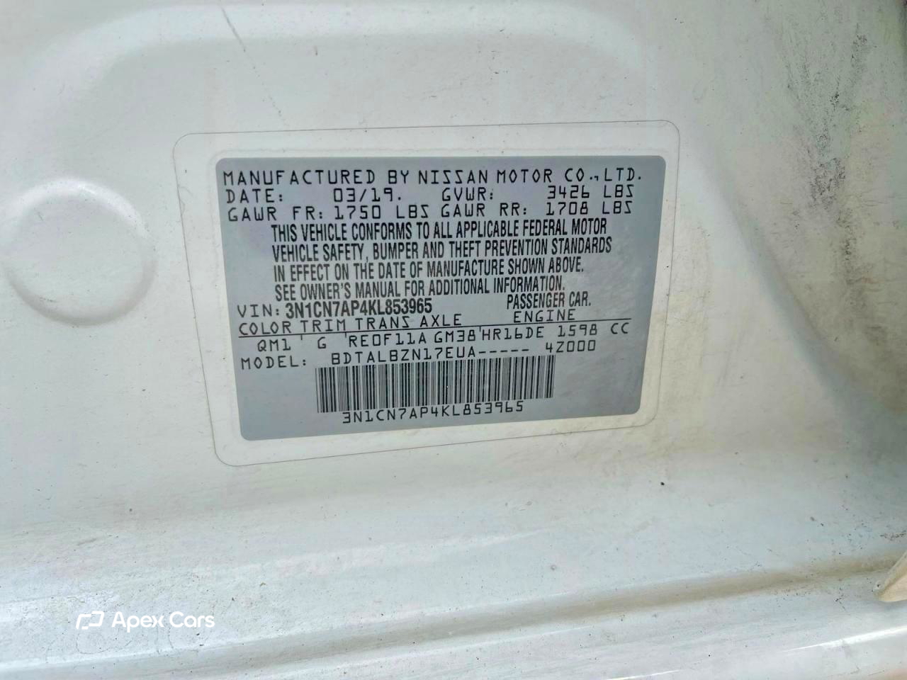 Nissan Versa 2019