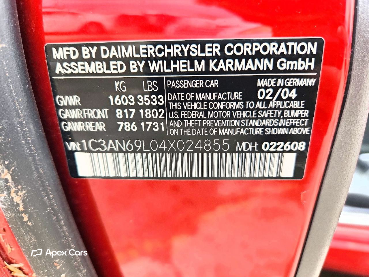 Chrysler Crossfire 2004