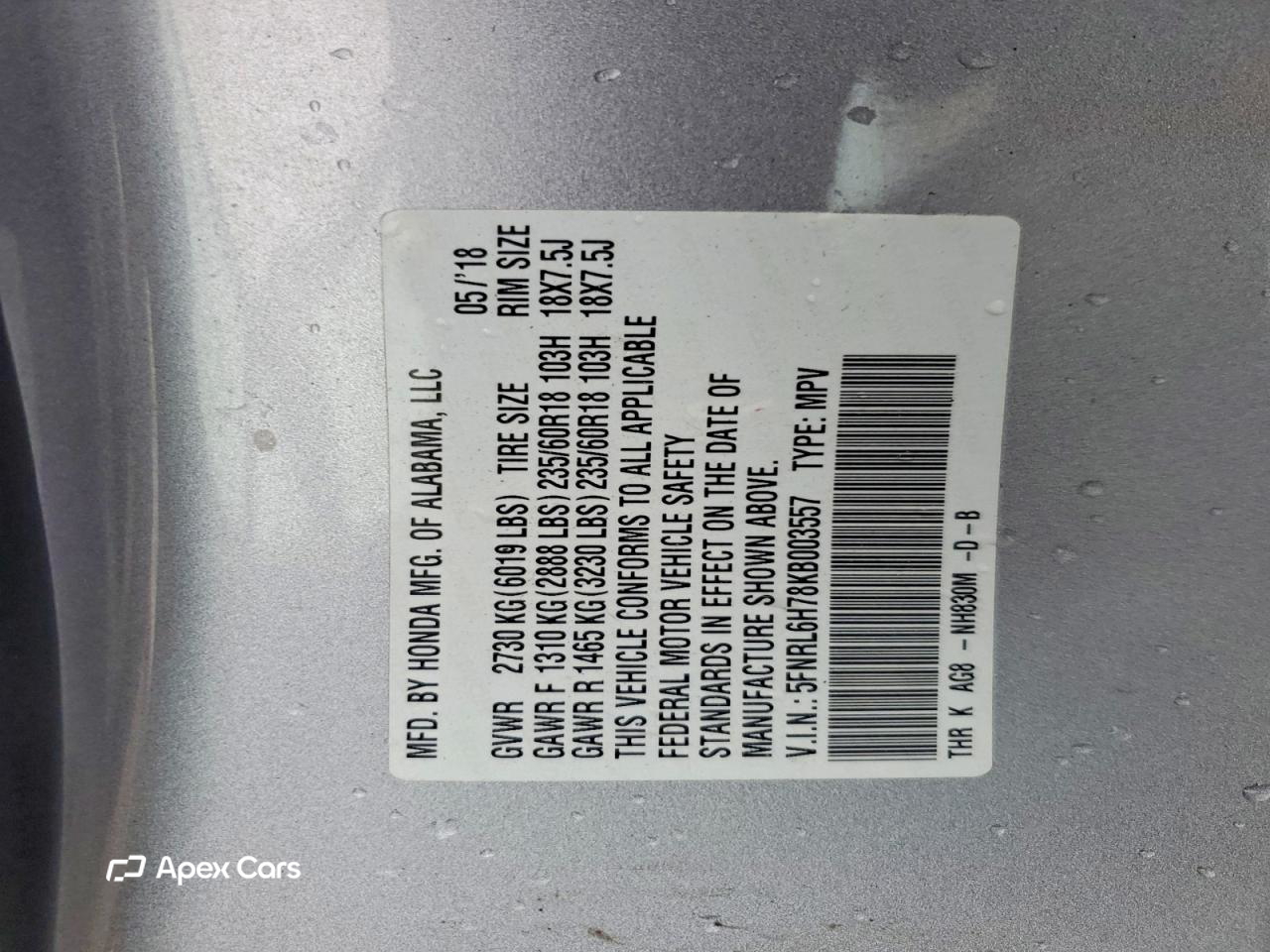 Honda Odyssey 2019