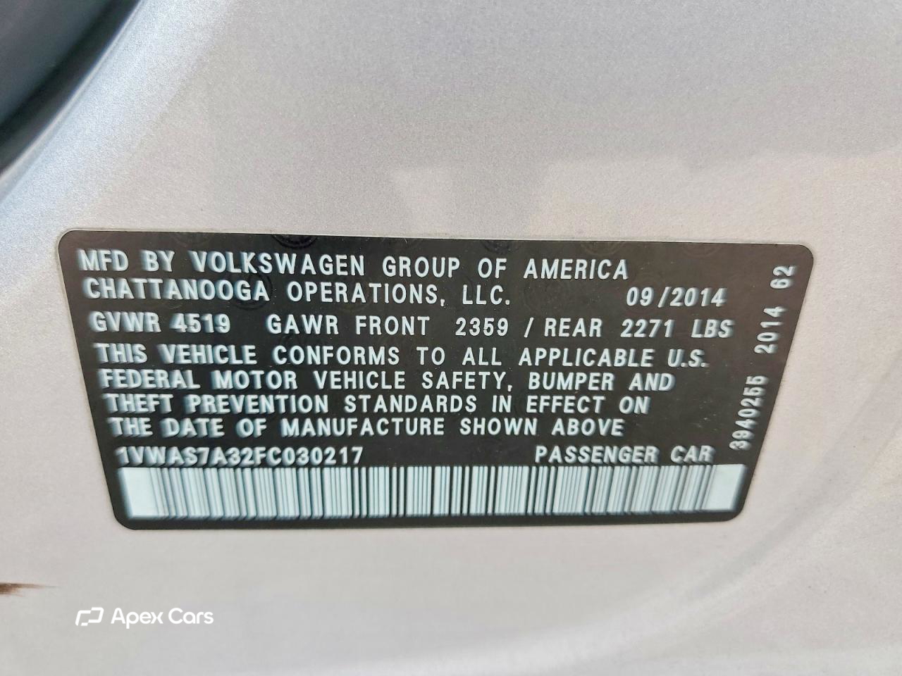 Volkswagen Passat 2015