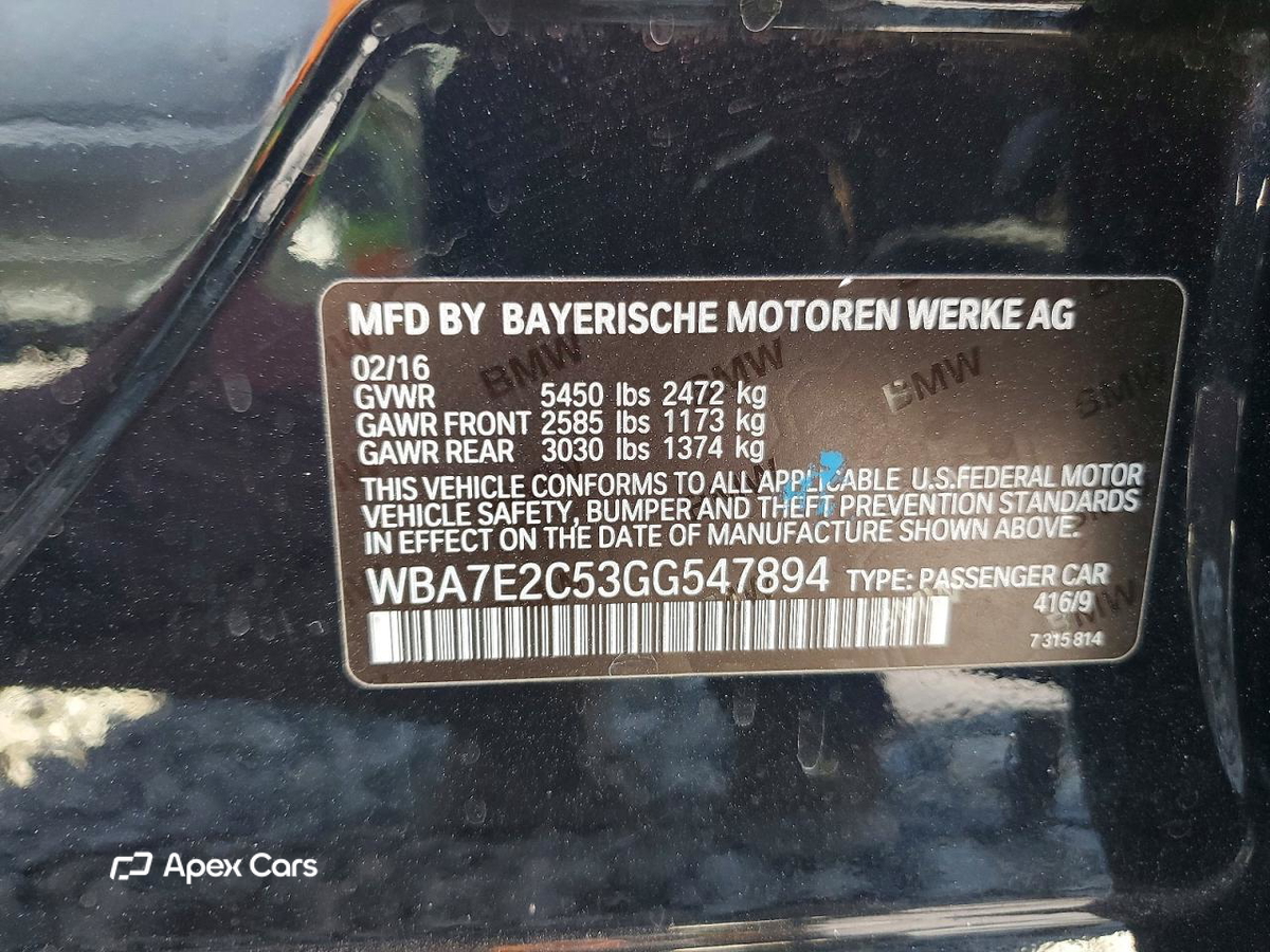 BMW Series 7 2016