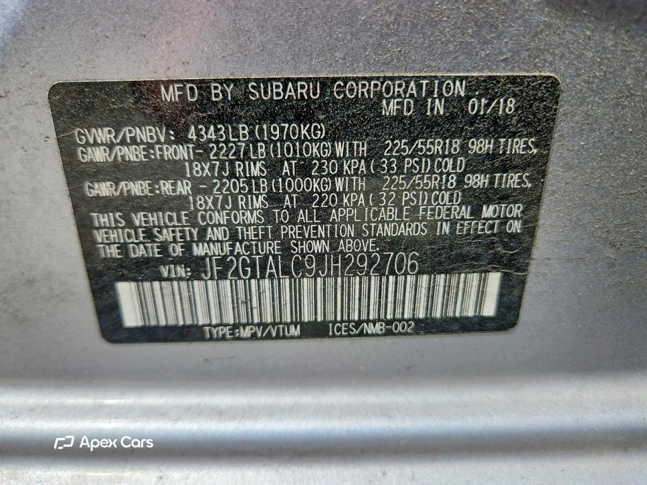 Subaru XV 2018