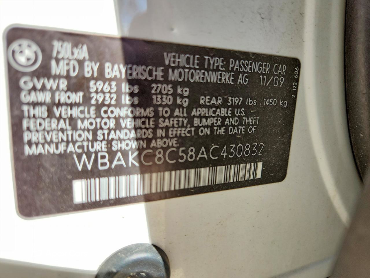BMW Series 7 2010