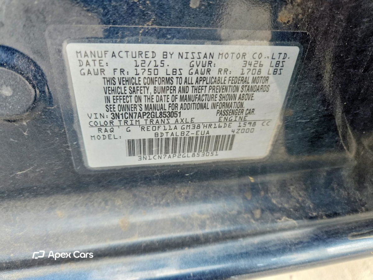Nissan Versa 2016