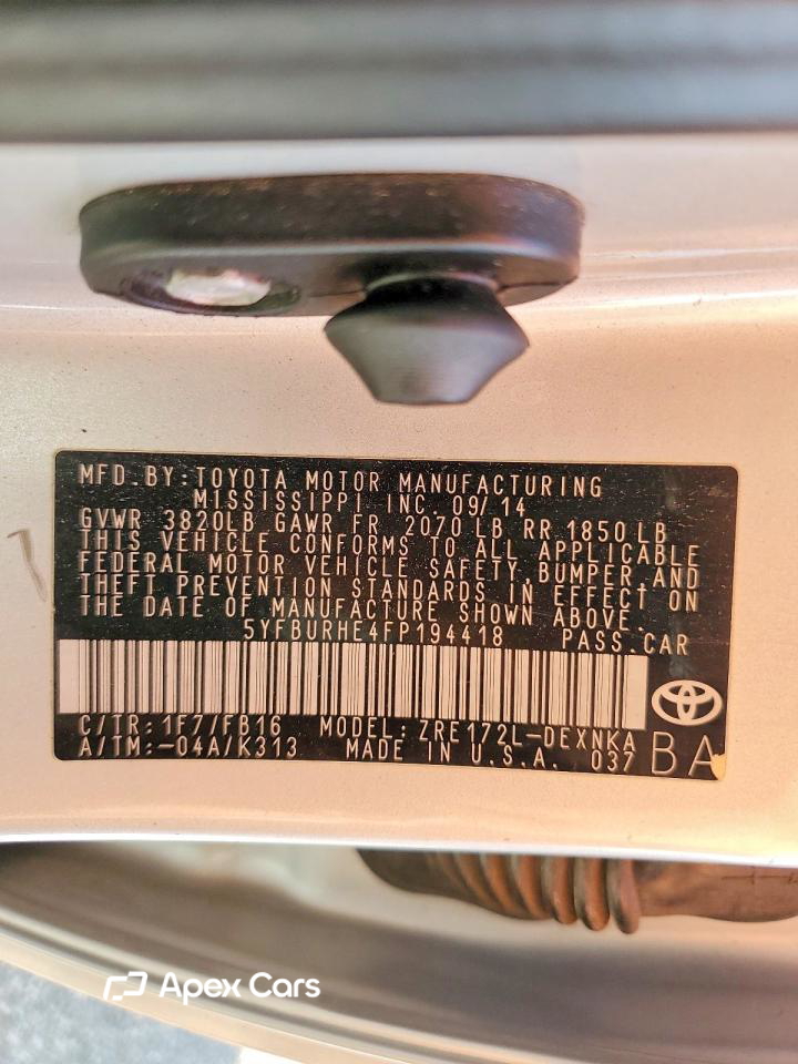 Toyota Corolla 2015
