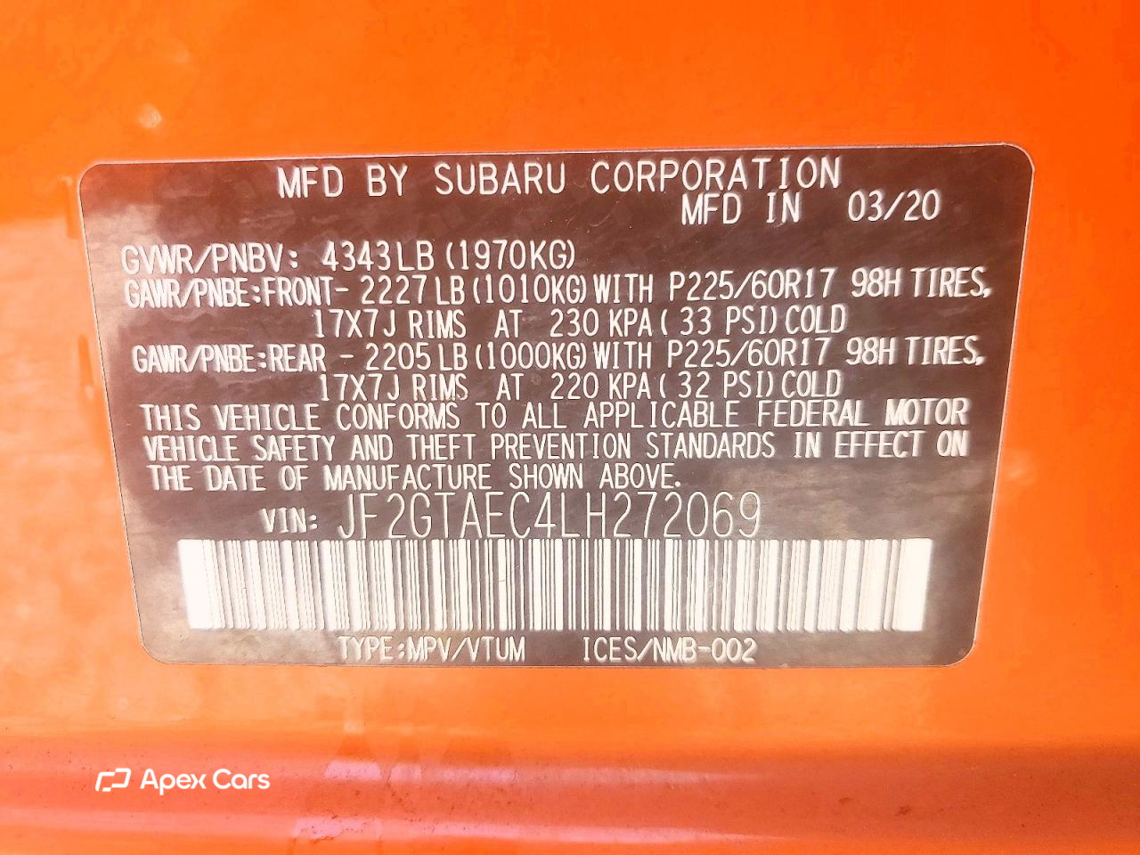 Subaru XV 2020