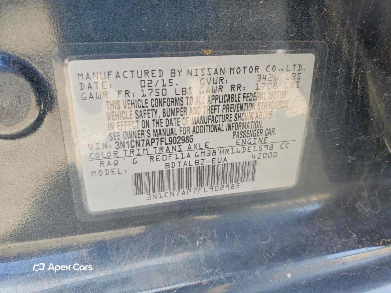 Nissan Versa 2015