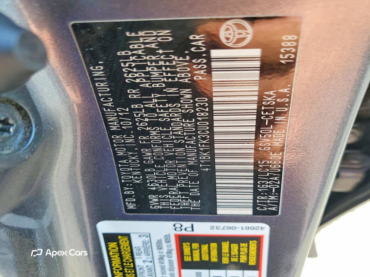 Toyota Camry 2012