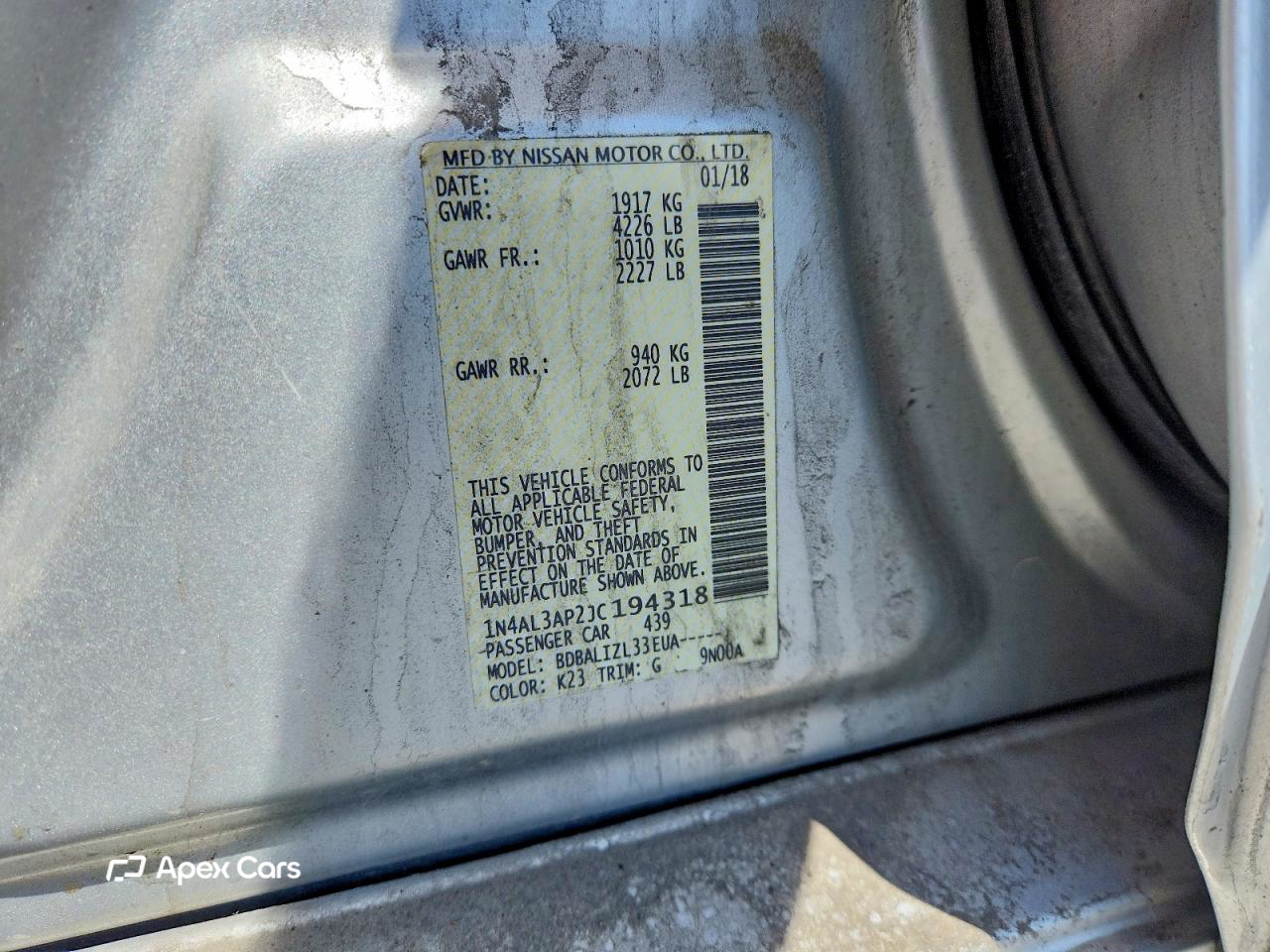 Nissan Altima 2018