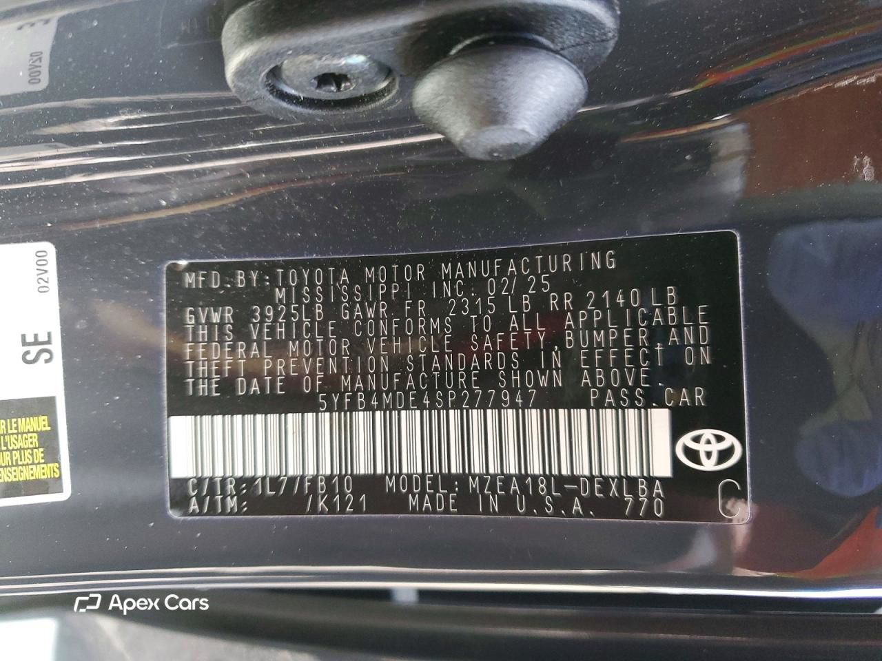 Toyota Corolla 2025