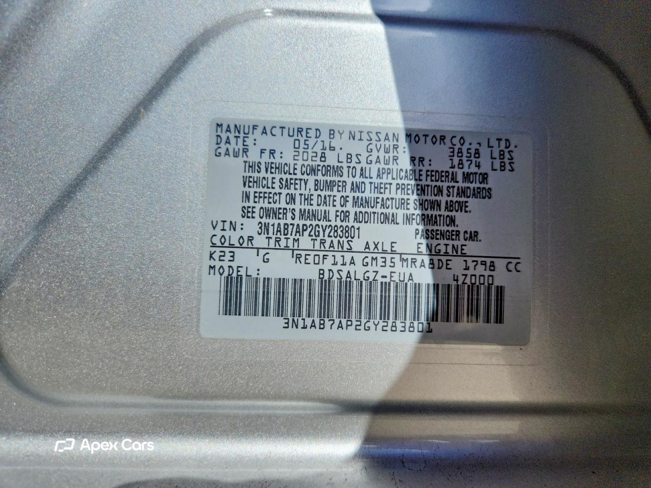 Nissan Sentra 2016