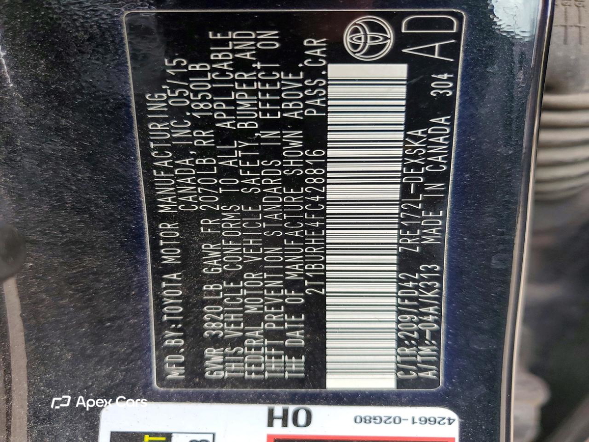 Toyota Corolla 2015