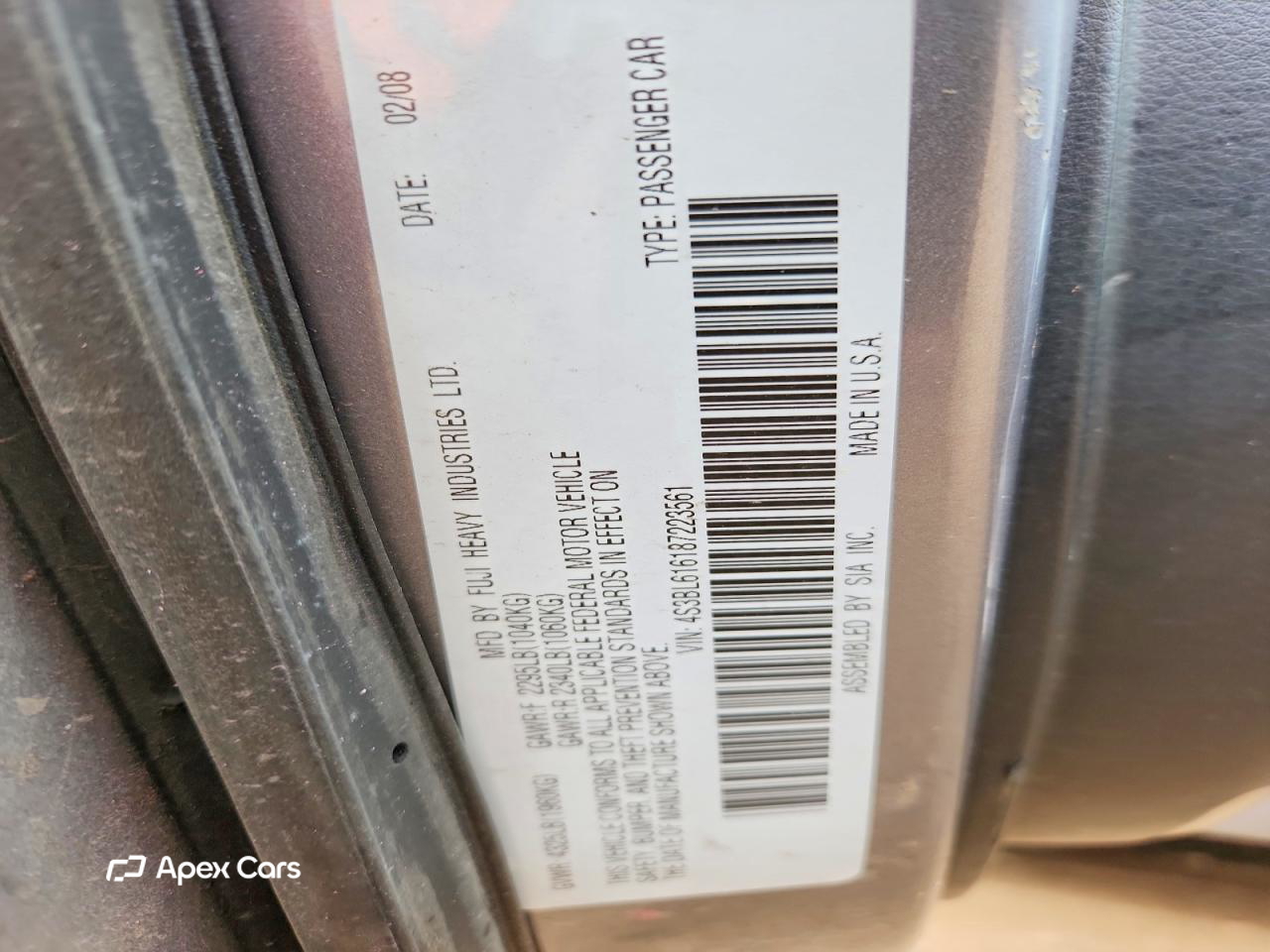 Subaru Legacy 2008