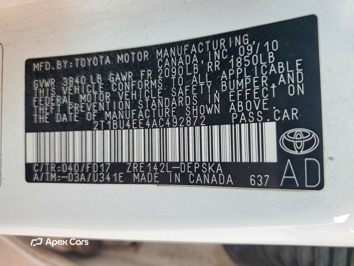 Toyota Corolla 2010