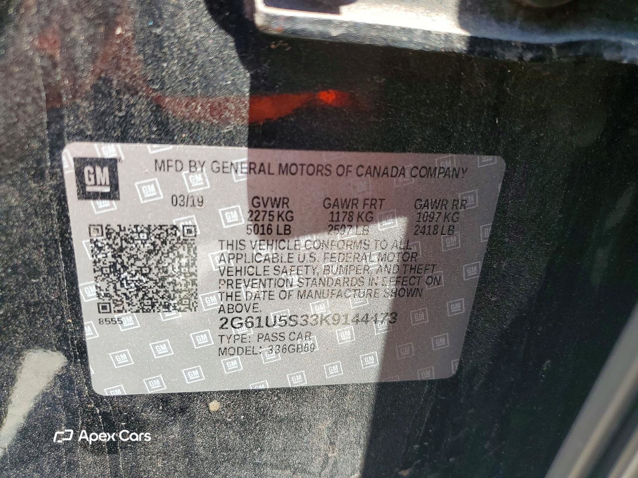 Cadillac XTS 2019