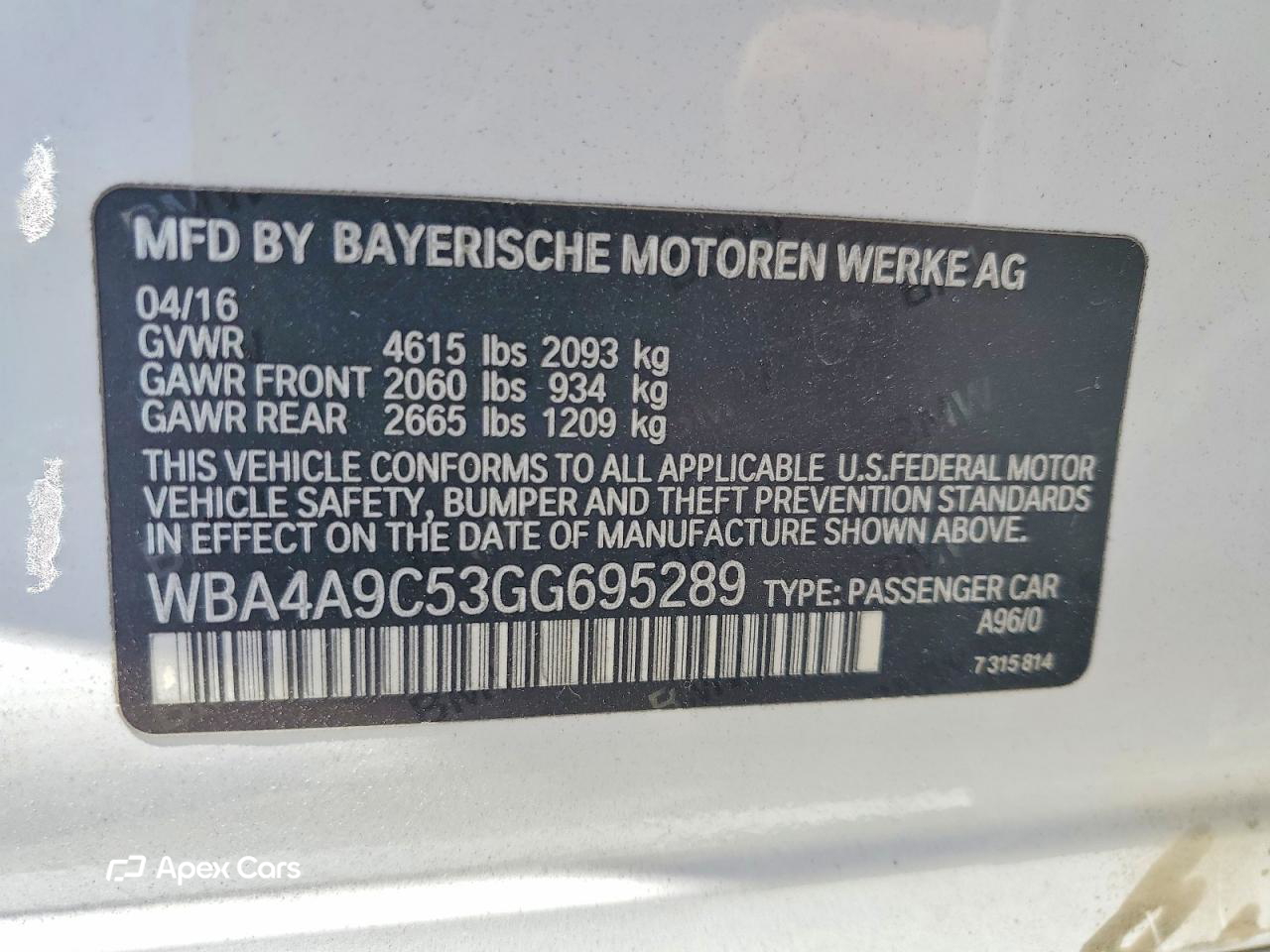 BMW Series 4 2016