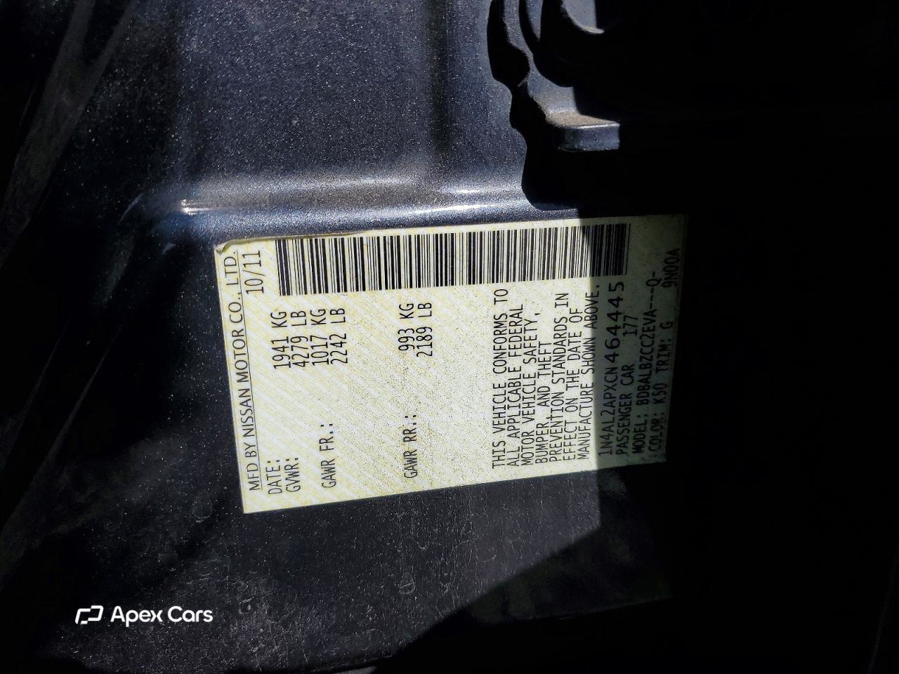 Nissan Altima 2012