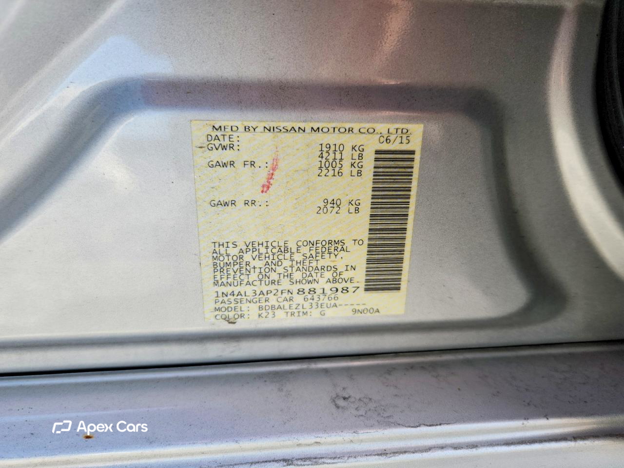 Nissan Altima 2015