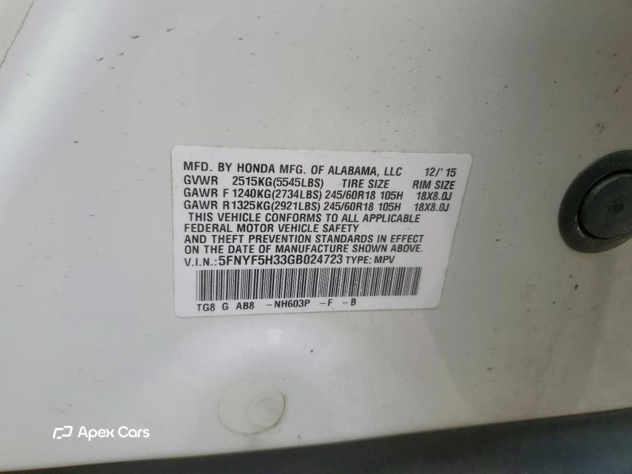 Honda Pilot 2016