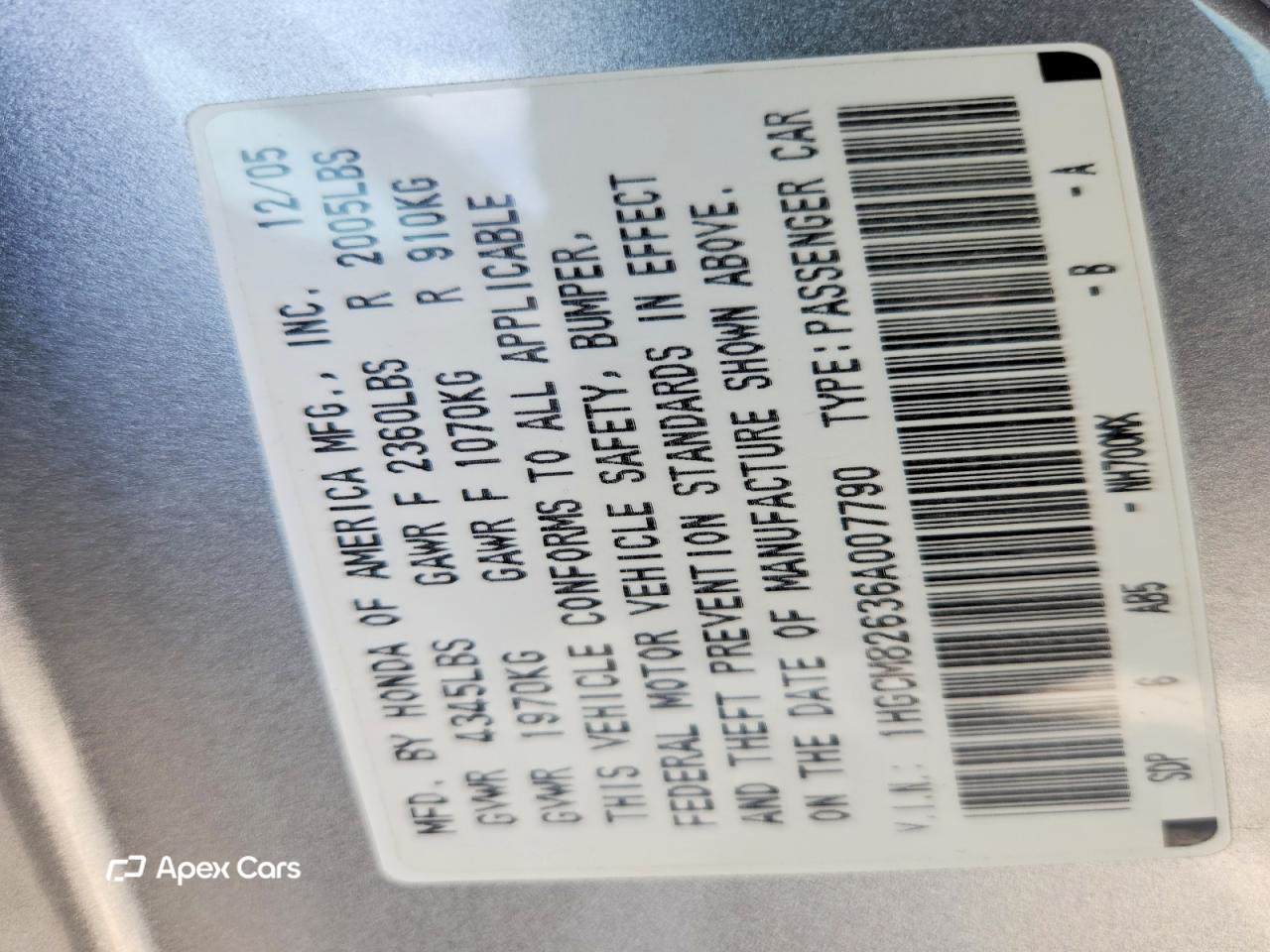 Honda Accord 2006
