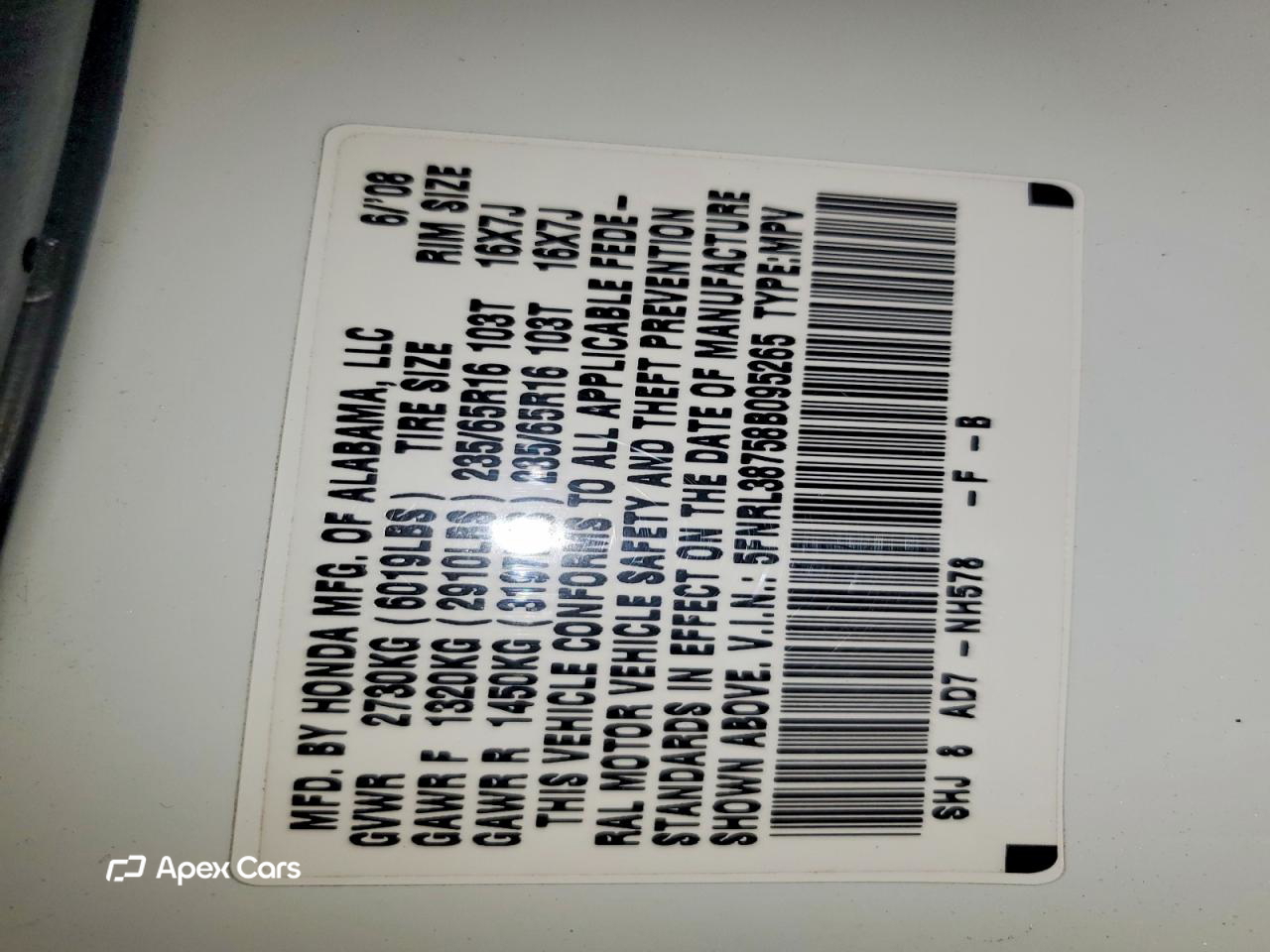 Honda Odyssey 2008