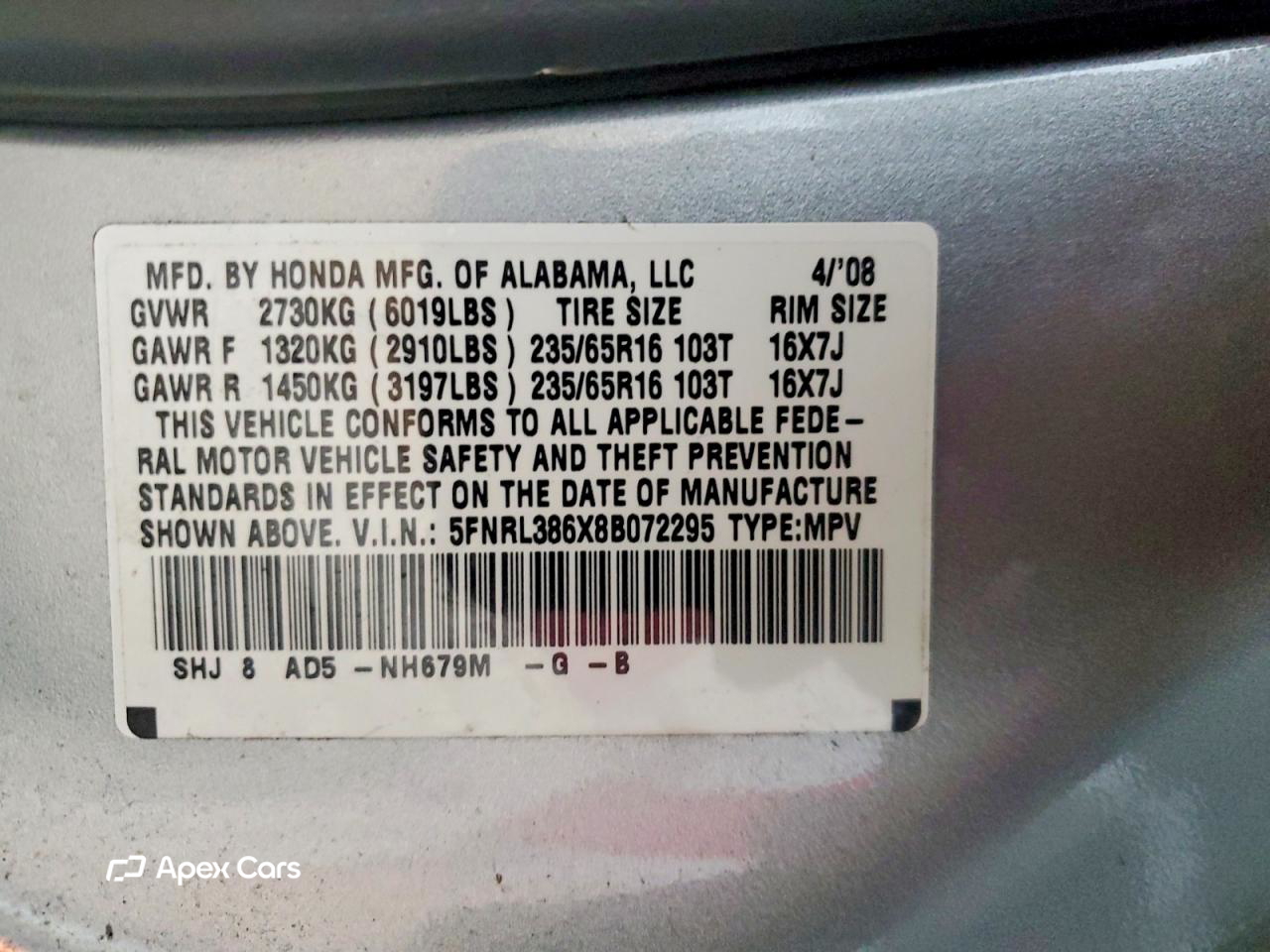 Honda Odyssey 2008