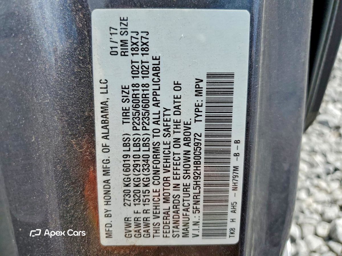 Honda Odyssey 2017