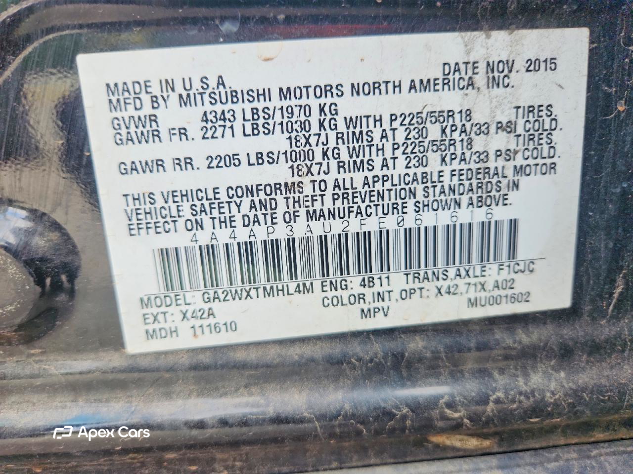 Mitsubishi Outlander 2015